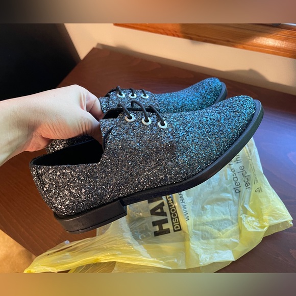 Miista Sparkly Ombré Fade Glitter Oxfords Brogues, NWOT GB3 EU36 US5.5-6 - Picture 6 of 8